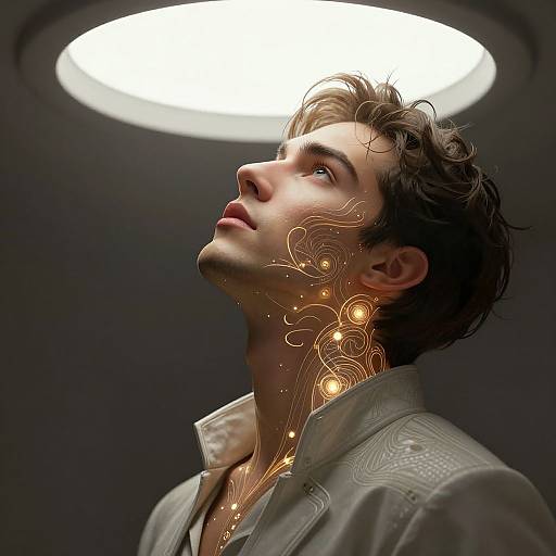 Sci-Fi Portrait of Young Peruvian Man