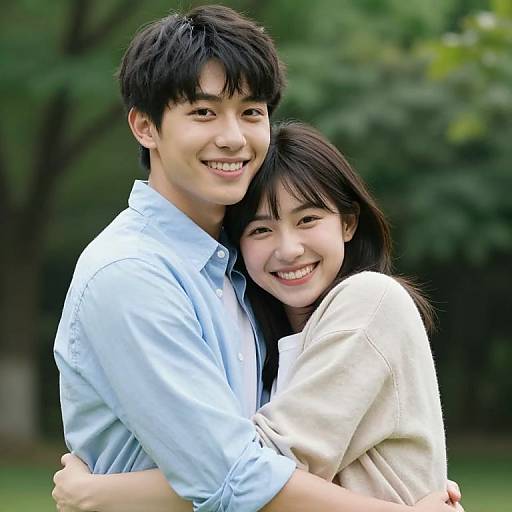 Warm Outdoor Embrace in Nature