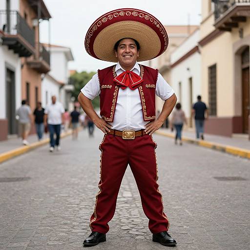 Funny Mexican Costume on Street