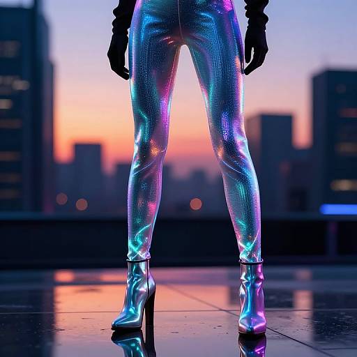 Futuristic Neon AI Leggings