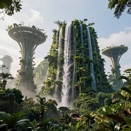 Futuristic Jungle Megastructures Eco-Design