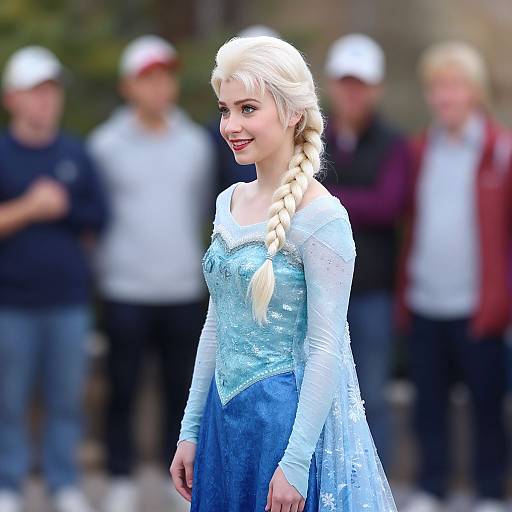 Elsa-Inspired Blonde Dress Costume