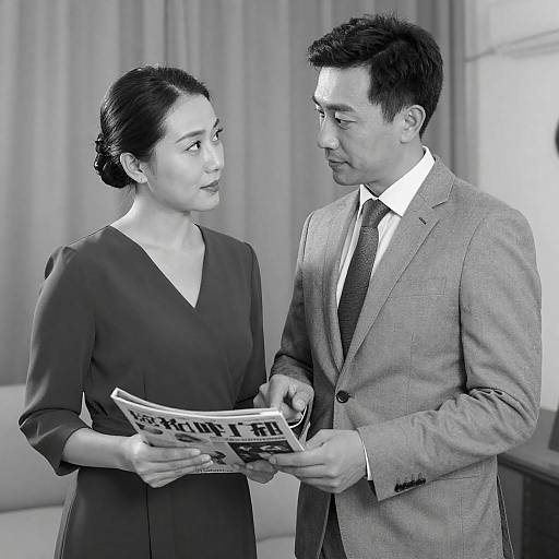 Intimate Black-and-White Indoor Scene