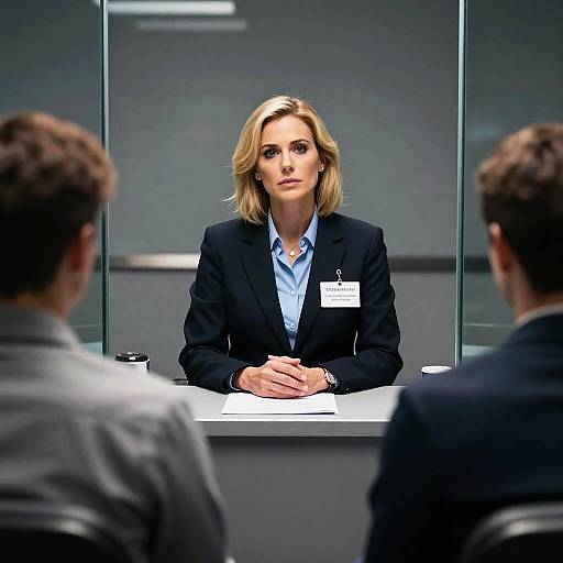 Blonde Detective Interrogation Scene