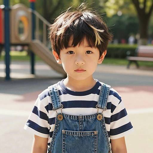 Boy with Face-Framing Highlights