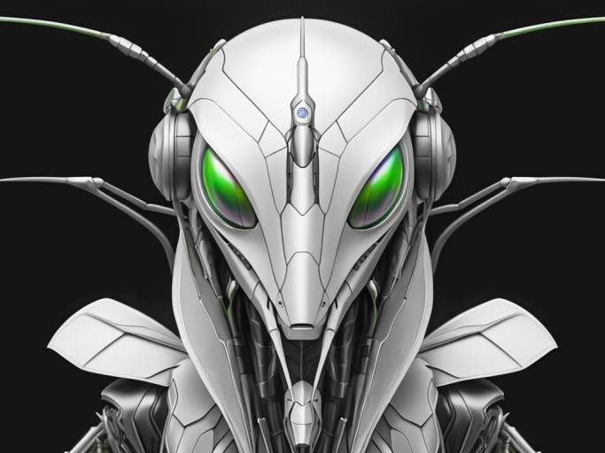 Futuristic Robot Insect Head