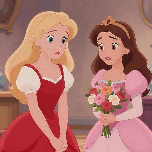 Bored and Concerned Princess Duo