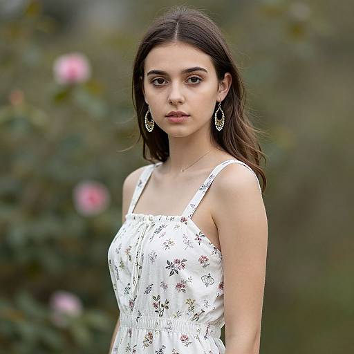 Realistic British Summer Dress Portrait