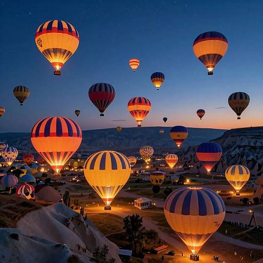 Whimsical Twilight Hot Air Balloon Festival