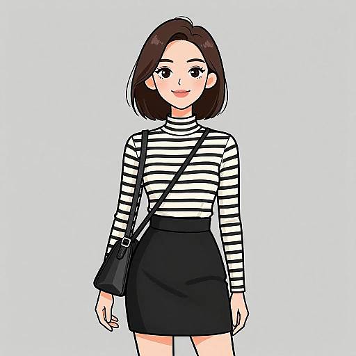 Smiling Woman in Classic Black & White