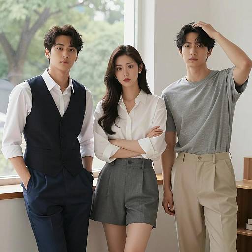 Group of Three in Stylish Room Setup