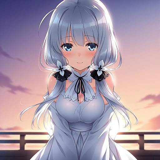 Illustration of Hamazura shiage, toaru majutsu no index in the style of Kuzuryuu kennosuke