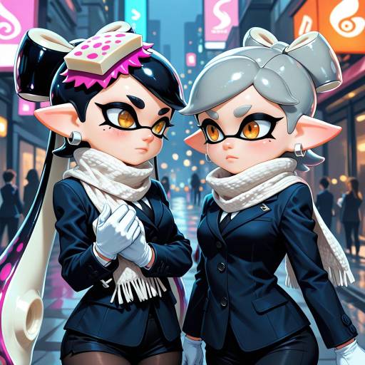 Stylish Splatoon Girls with Accessories