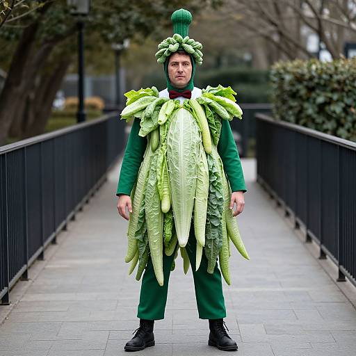 Man in Fancy Vegetable Costume