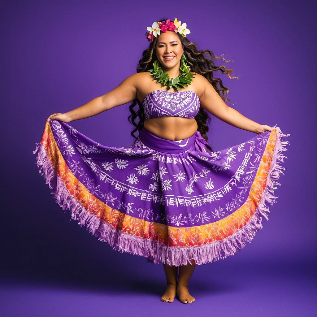 Joyful Cook Islands Dancer in Twilight