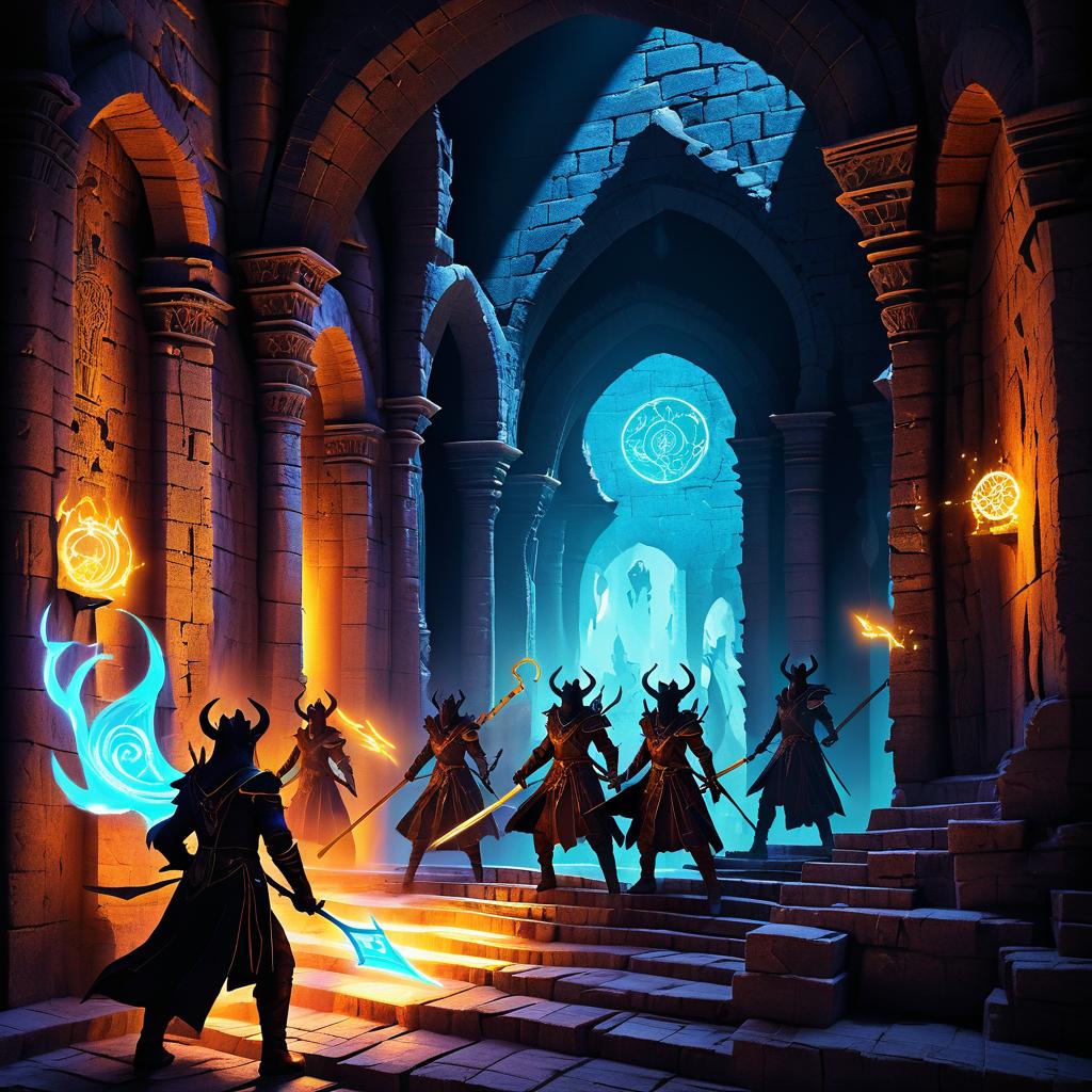 Tiefling Sorcerers Explore Ancient Ruins