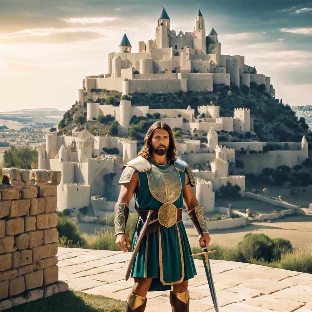 Jesus the Warrior in Castle Setting