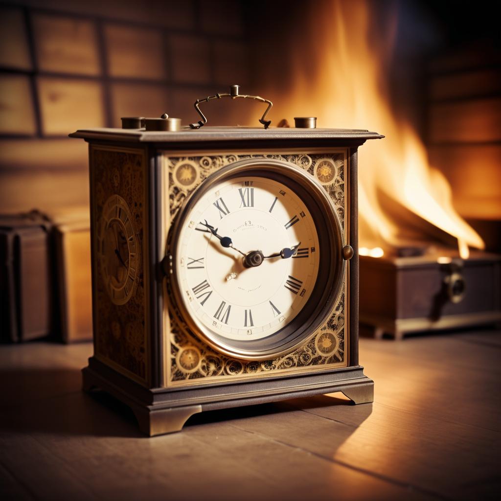 Vintage Clock in Warm, Soft Focus