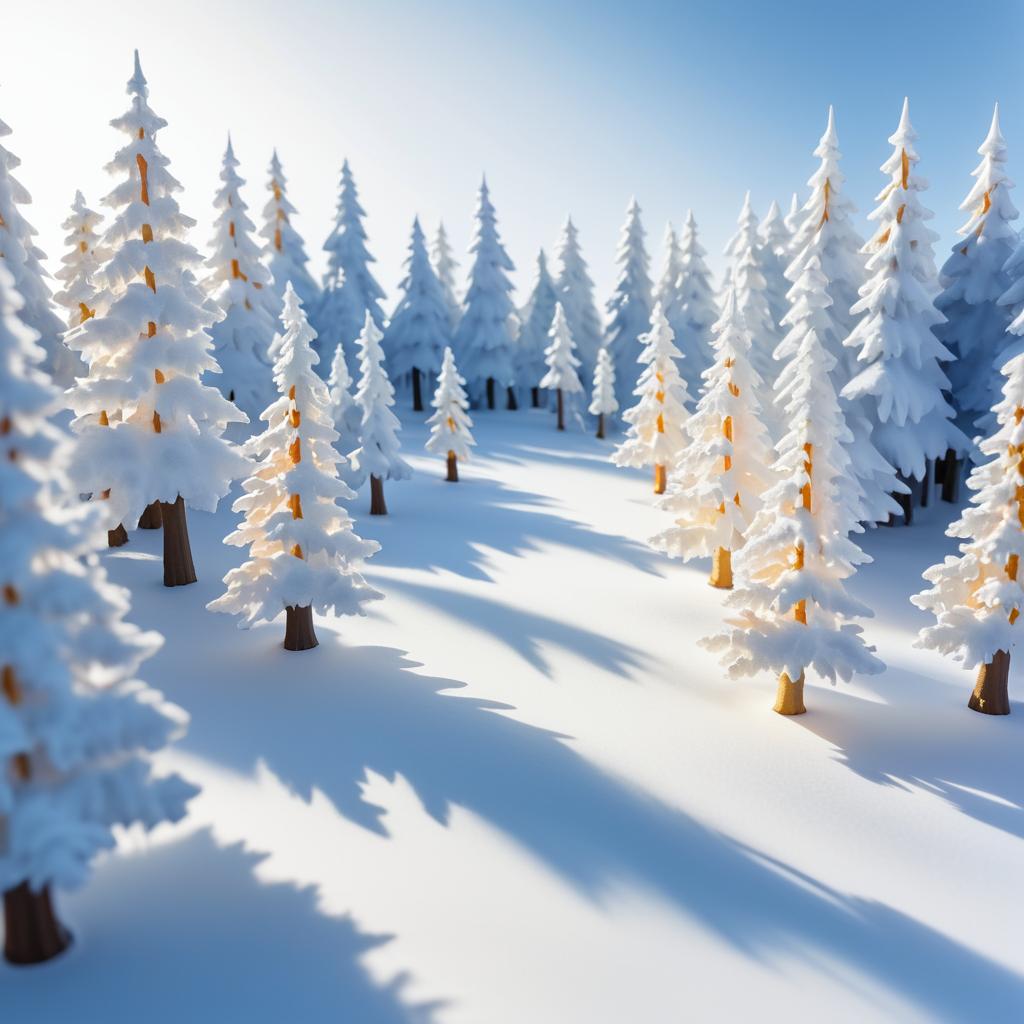 Miniature Winter Forest Stop-Motion Scene