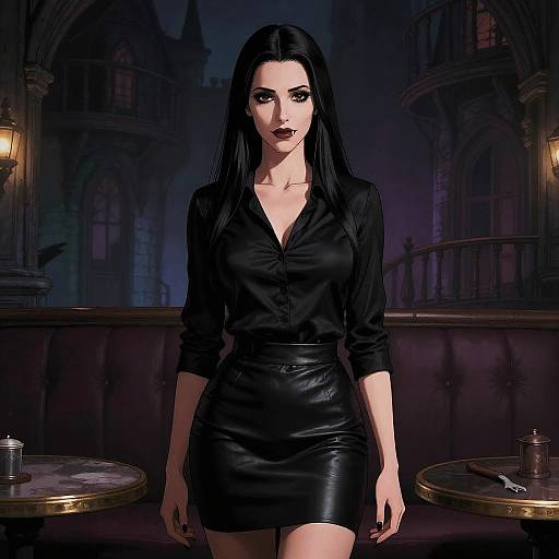 Graphic Novel Vampire in Haunted Mansion