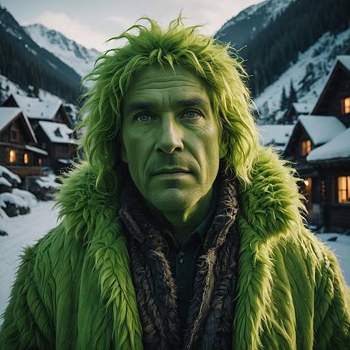 Whimsical Grinch Costume in Cavern Hideaway