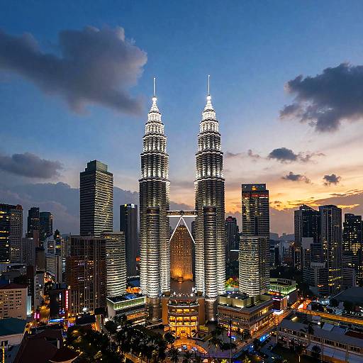 Malaysia Skyline at Sunset Vantage