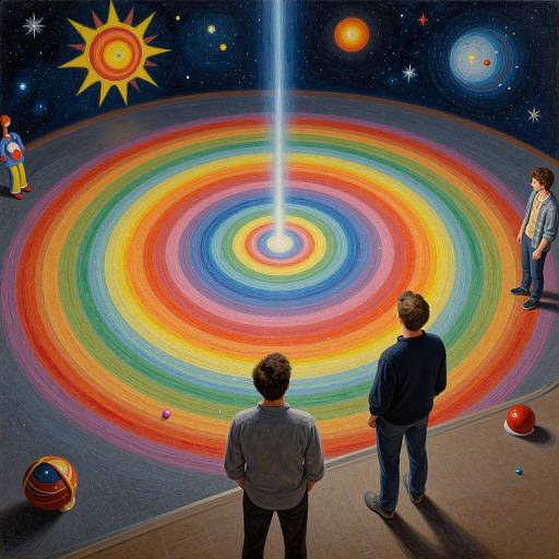 Man Viewing Universe on Floor