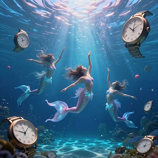 Underwater Ballet of Melting Time