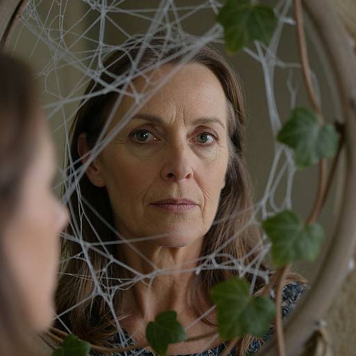 Photorealistic Celtic Woman in Ivy Mirror