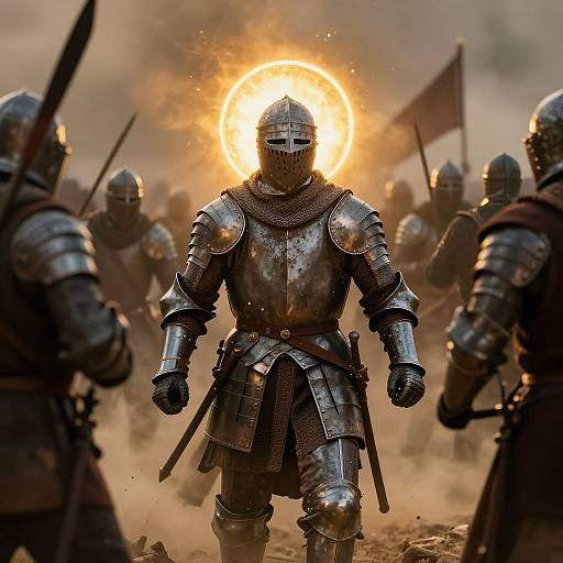 Medieval Halo Battle with Crusaders