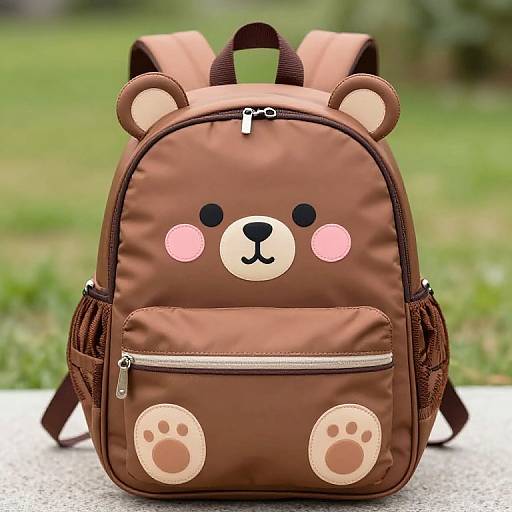 Adorable Brown Bear Kids' Backpack