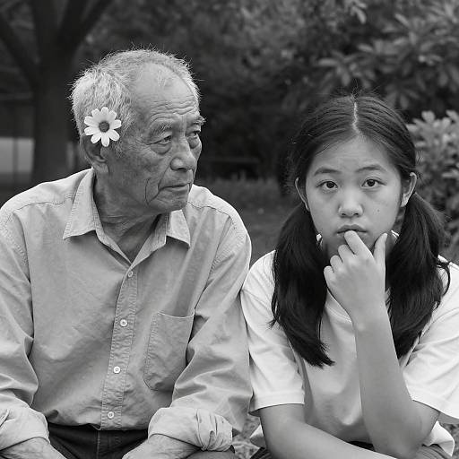 Serious Man and Contemplative Young Woman