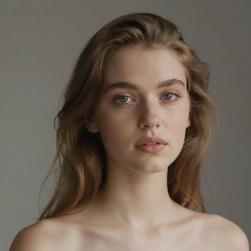 Portrait of Young Woman with Light Brown Hair