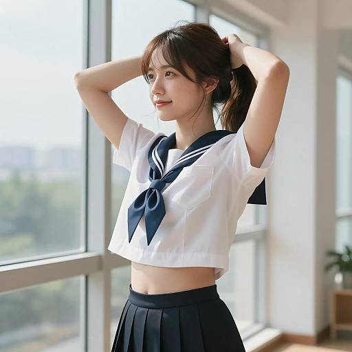 Profile of a Stylish Asian Woman