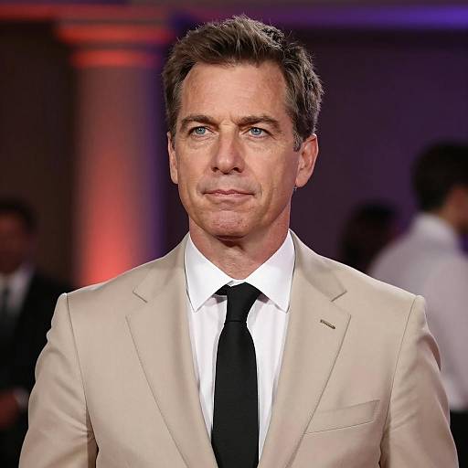 Middle-Aged Man in Dimly Lit Portrait