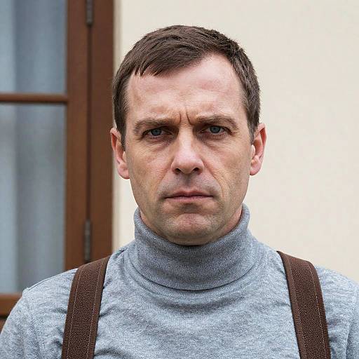 Serious Middle-Aged Man Portrait