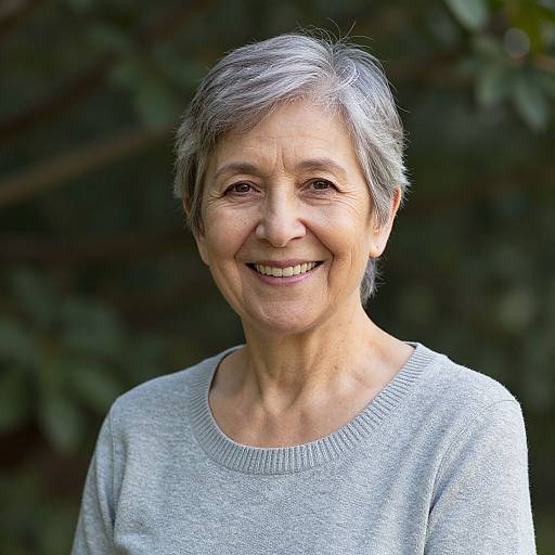 Content Senior Woman Smiling