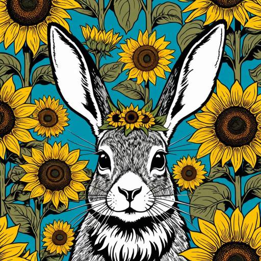 Jolly Jackalope with Sunflower Crown