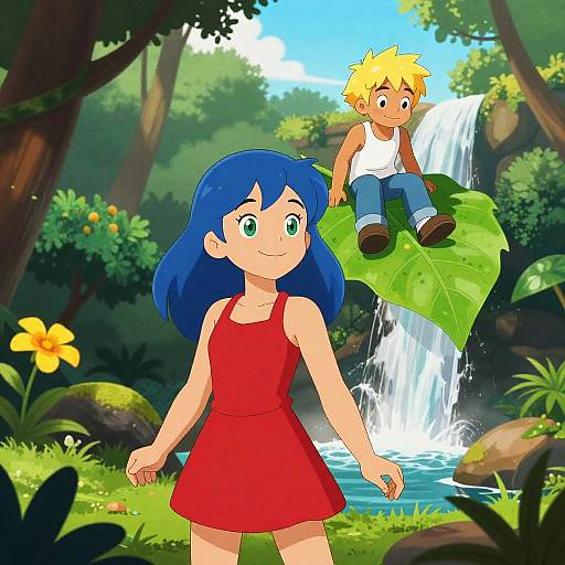 Vibrant Jungle Adventure Illustration