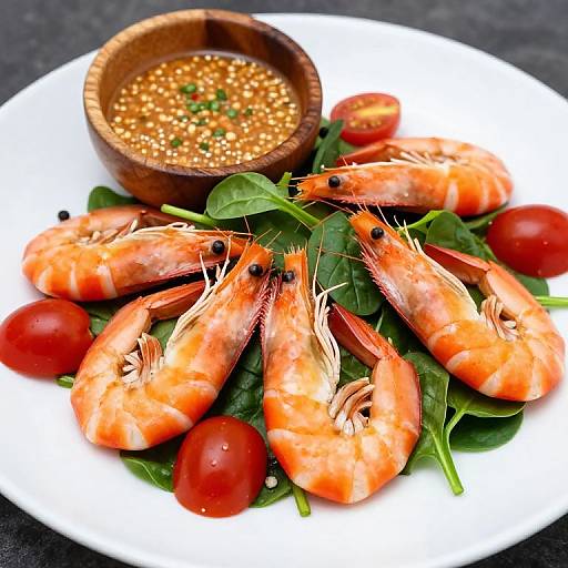 Vibrant Shrimp Salad with Peanut Dressing