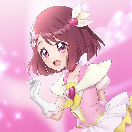 Illustration of Hanadera nodoka, healin' good precure in the style of Keita (tundereyuina)