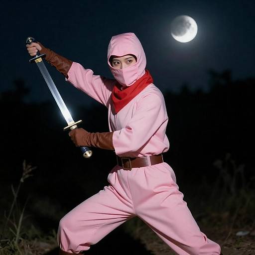 Midnight Ninja in Action Pose