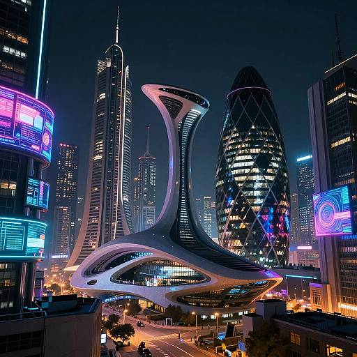Hadid and Foster Cyberpunk Metropolis