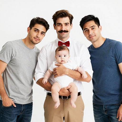 Family Photography of Men with Baby