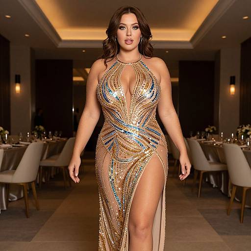 Elegant Plus Size Gala Evening Wear