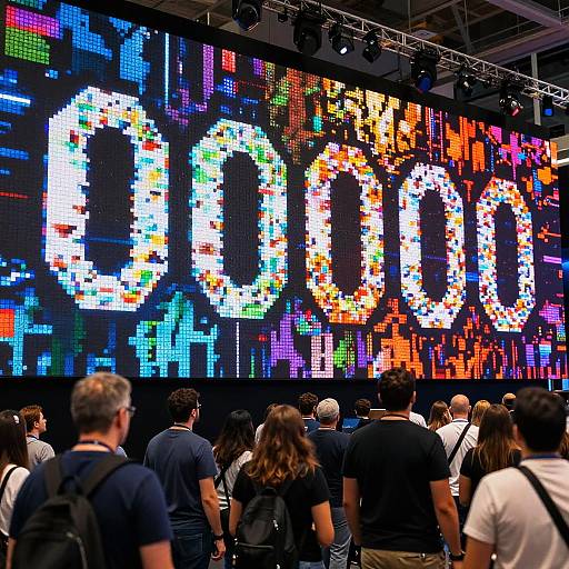 Giant Pixel Mosaic at Tech Convention