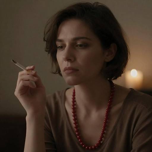 Moody Portrait of a Contemplative Woman