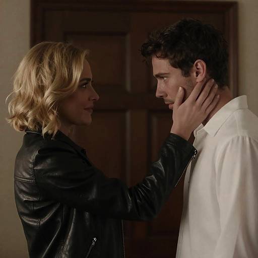 Intimate Moment in Dim Light