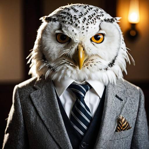 Anthropomorphic Snowy Owl in Suit Anthropomorphic Snowy Owl in Suit