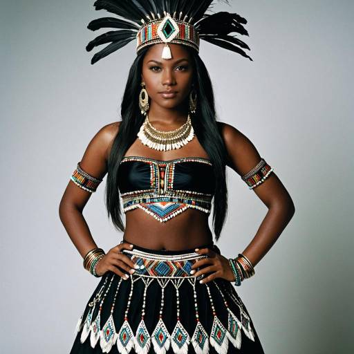 Zulu Dance Costume: Solo Female Portrait